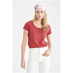 Defacto Regular Fit Bisiklet Yaka Kısa Kollu %100 Pamuk Tişört K1508AZ22SM