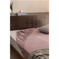 Ciel King Size %100 Pamuk Lastikli Saten Çarşaf - Açık Mürdüm