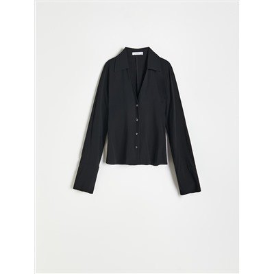 Bluse mit V-Ausschnitt