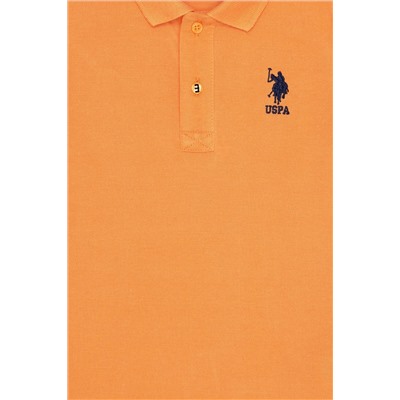 Erkek Çocuk Turuncu Basic Polo Yaka T-Shirt