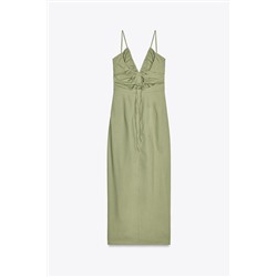 LINEN MIDI DRESS