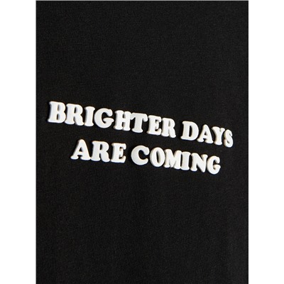 Baumwoll-T-Shirt mit Aufschrift