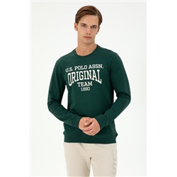 Erkek Koyu Yeşil Sweatshirt
