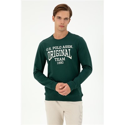 Erkek Koyu Yeşil Sweatshirt