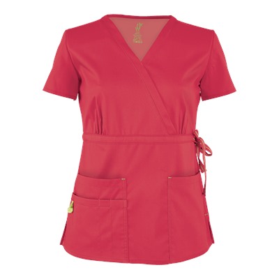 Vivi by Peaches Mia Mock Wrap Scrub Top