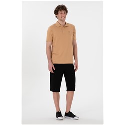 Erkek Regular Fit Siyah Örme Şort