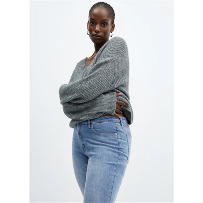 Jeans skinny tiro alto