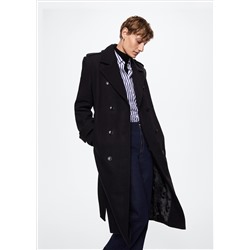 Trench lana virgen oversize