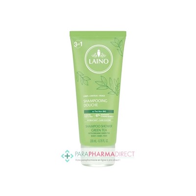 Laino Shampooing Douche Hydratant Thé Vert BIO Cheveux & Corps 200ml