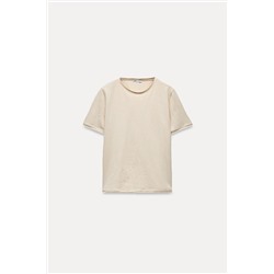 SLUB KNIT COTTON T-SHIRT
