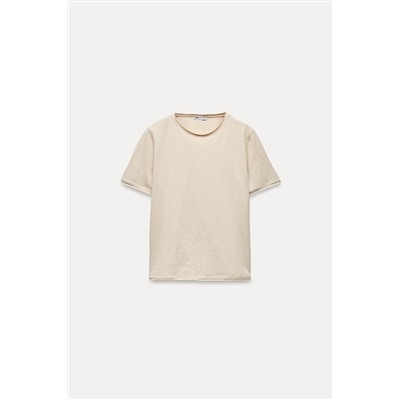 SLUB KNIT COTTON T-SHIRT