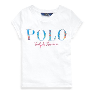 Girls 2-6x Floral-Logo Cotton Jersey Tee
