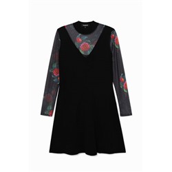 Vestido rejilla flores
