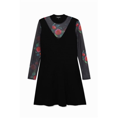 Vestido rejilla flores