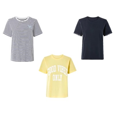 Damen T-Shirt, mit überschnittenen Schultern