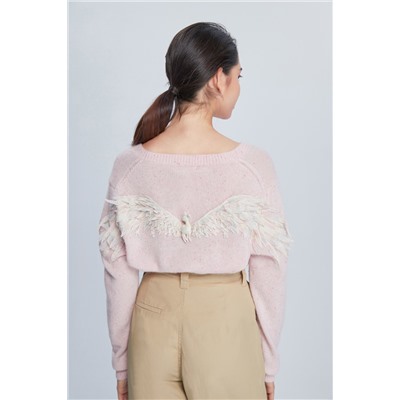 Jersey de lana y cachemir Rosa