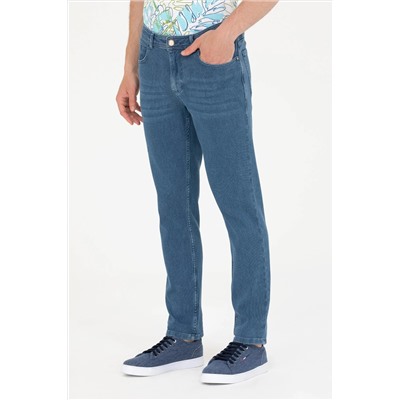 Erkek Açık Mavi Jean Pantolon