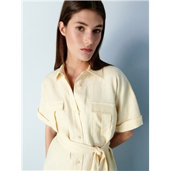 PREMIUM Hemdblusenkleid aus Leinen
