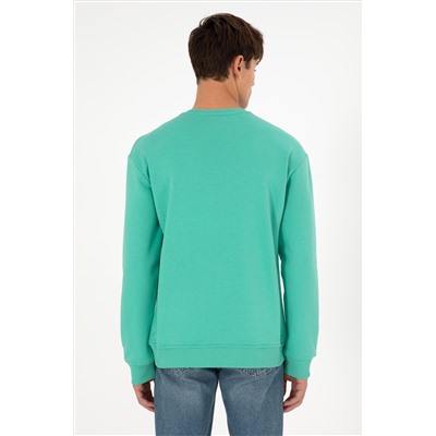 Erkek Mint Basic Sweatshirt