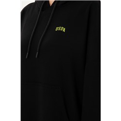 Kadın Siyah Kapüşonlu Basic Sweatshirt