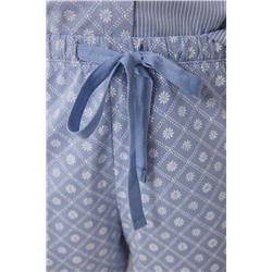 Pijama camisero largo algodón rayas Snoopy