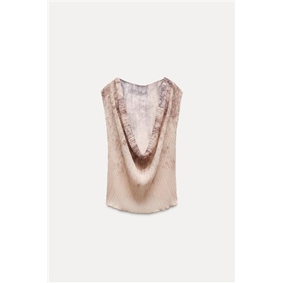 TIE-DYE DRAPED TOP