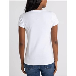 RHINESTONE FLAG SEMI SCOOP JERSEY T-SHIRT