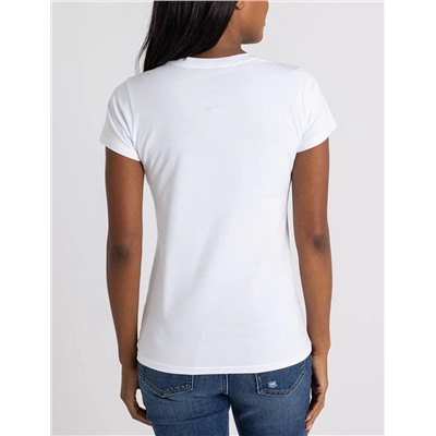 RHINESTONE FLAG SEMI SCOOP JERSEY T-SHIRT