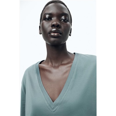 MINIMALIST MERCERISED THREAD T-SHIRT