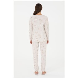 Kadın Bej Pijama Takımı