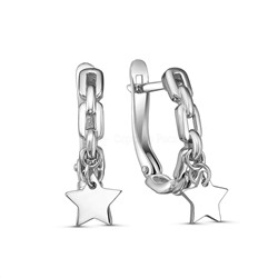 Серьги из серебра родированные 925 пробы 520-10-450р