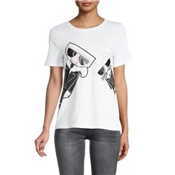 KARL LAGERFELD PARIS Black Tie Graphic Tee