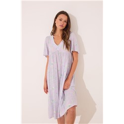 Vestido midi estampado viscosa