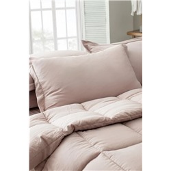 Mona Tek Kişilik Comforter Set - Pudra
