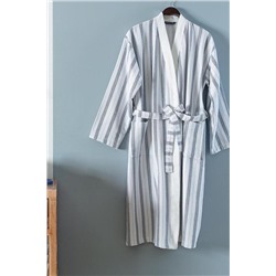 Odette Kimono Erkek %100 Pamuk Bornoz - Lacivert