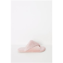 Zapatillas abiertas casa pelito rosa