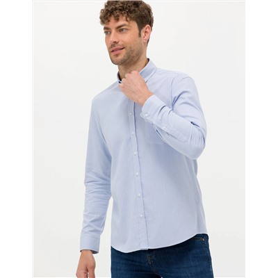 Açık Mavi Regular Fit Uzun Kollu Gömlek