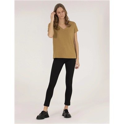 Yeşil Comfort Fit Basic Tişört