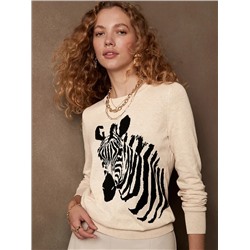 Zebra Print Sweater