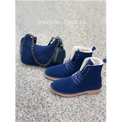 AB.Z. 27001/2 Azul С ДВОЙНЫМИ ШНУРКАМИ+AB.Z · Pelle · 21-19 (370) Marino АКЦИЯ