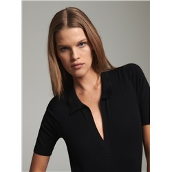 Oberteil im Polo-Stil aus Jersey
