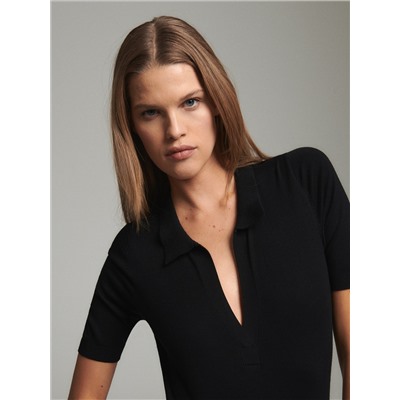 Oberteil im Polo-Stil aus Jersey
