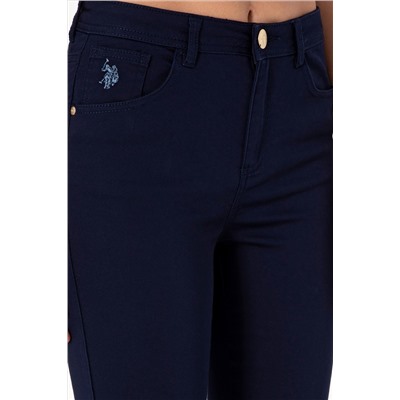 Kadın Lacivert Kanvas Toothpick Fit Pantolon