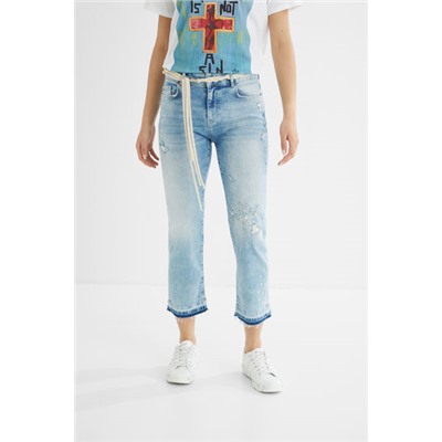 Pantalón vaquero slim tobillero