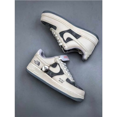 Кроссовки Nik*e Air Force 1 Low 07 x The North Face beige оригинал  версия air force с низким вырезом
