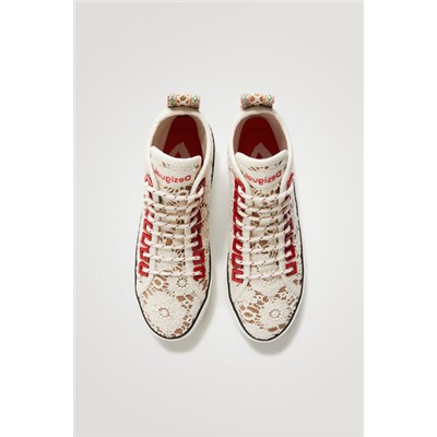 Sneakers altas encaje