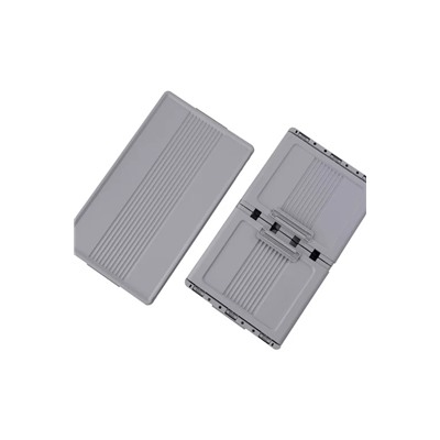 Davin 4 Katlı Portatif Kapaklı Dolap - Soft Gri
