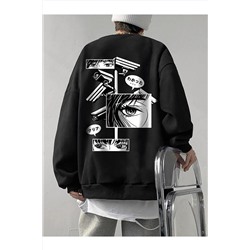 trendmambo v.dursunUnisex Anime Oversize Bisiklet Yaka Sweatshirt