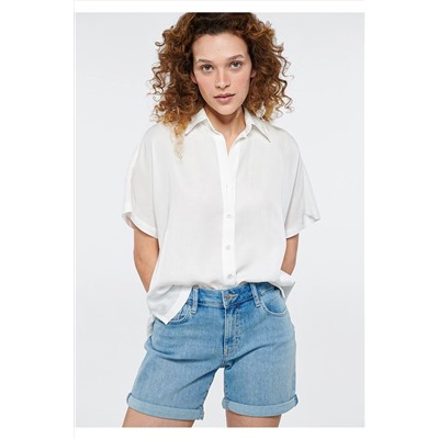 Mavi Beyaz Gömlek Loose Fit / Bol Rahat Kesim 1210432-70057