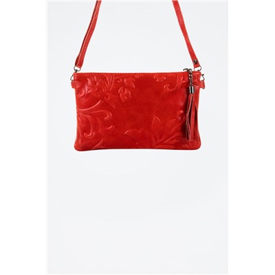 Bolso de mano de nobuk Deanna - Rojo